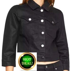 BNWT BCBGMAXAZRIA Metallic Denim Jacket (XS)